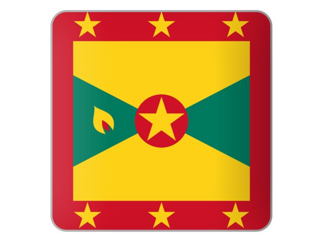 Square icon. Download flag icon of Grenada at PNG format