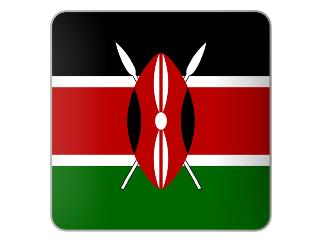 Square icon. Download flag icon of Kenya at PNG format