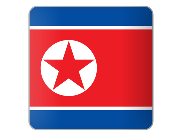 Square icon. Download flag icon of North Korea at PNG format