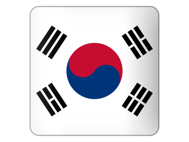 Квадратная иконка. Скачать флаг. Южная Корея