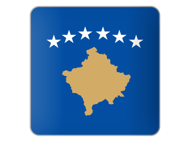 Квадратная иконка. Скачать флаг. Косово
