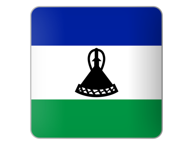 Square icon. Download flag icon of Lesotho at PNG format