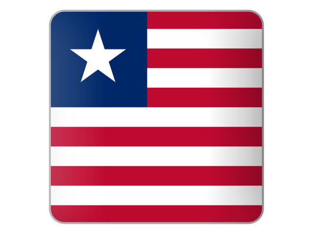 Square icon. Download flag icon of Liberia at PNG format