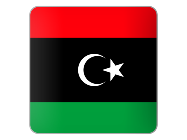Square icon. Download flag icon of Libya at PNG format