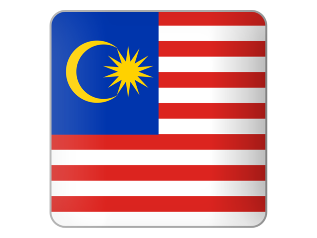 Square icon. Illustration of flag of Malaysia