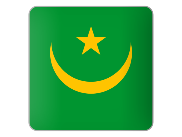 Square icon. Download flag icon of Mauritania at PNG format