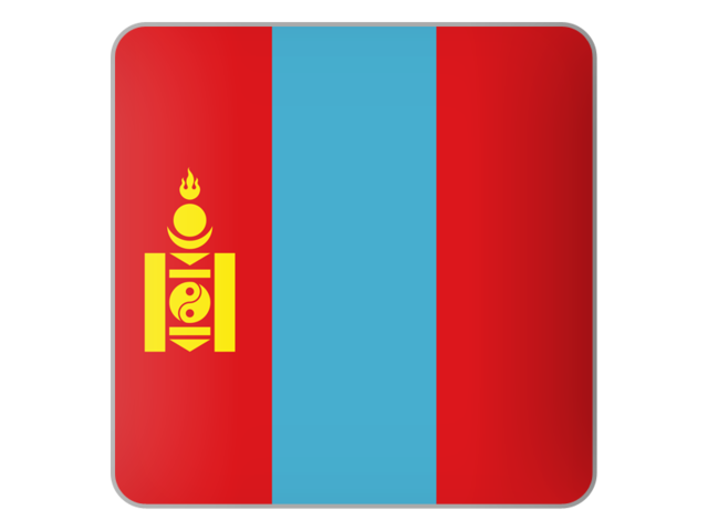 Square icon. Download flag icon of Mongolia at PNG format