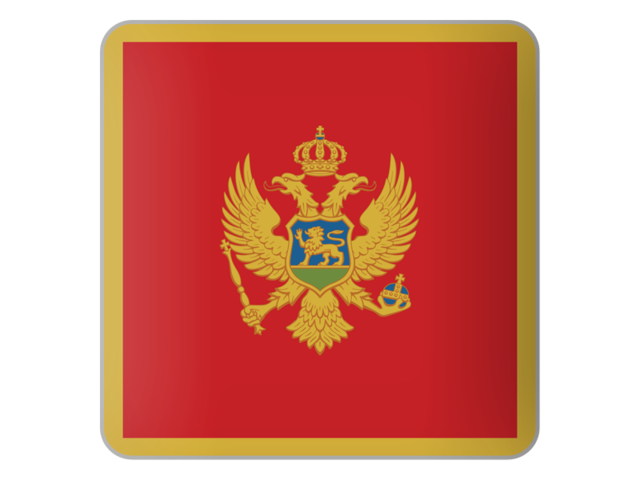 Square icon. Download flag icon of Montenegro at PNG format