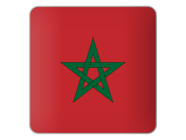 Square icon. Download flag icon of Morocco at PNG format