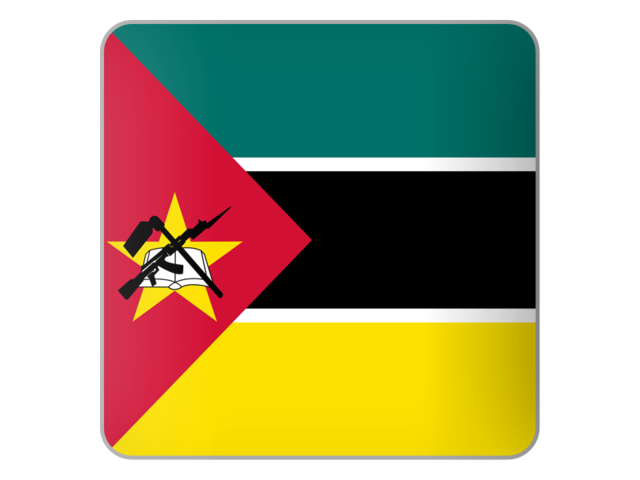 Square icon. Download flag icon of Mozambique at PNG format