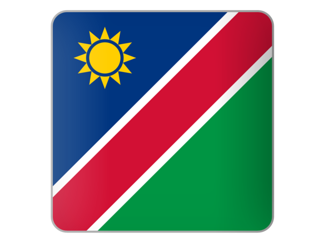 Квадратная иконка. Скачать флаг. Намибия