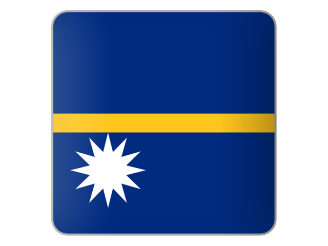 Square icon. Download flag icon of Nauru at PNG format