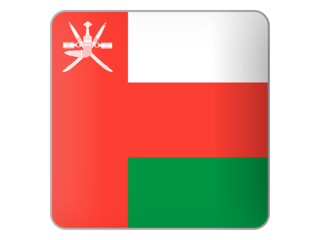 Square icon. Download flag icon of Oman at PNG format