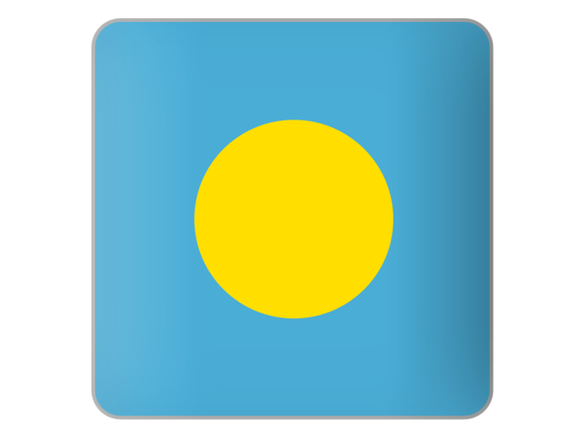 Square icon. Download flag icon of Palau at PNG format