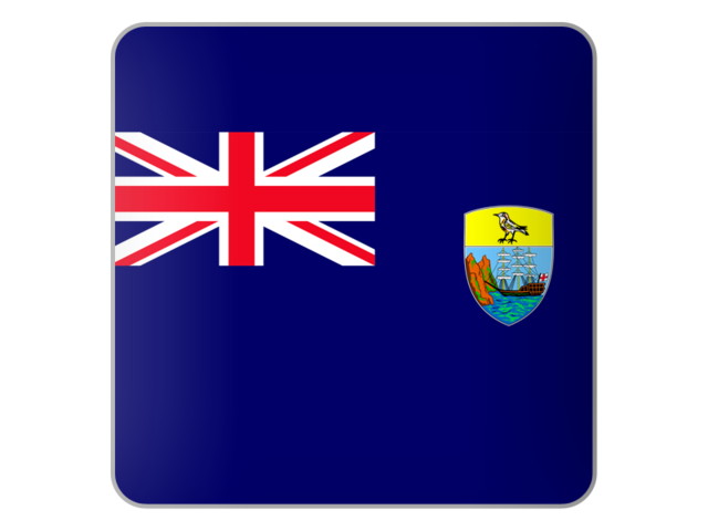 Квадратная иконка. Скачать флаг. Острова Святой Елены, Вознесения и Тристан-да-Кунья