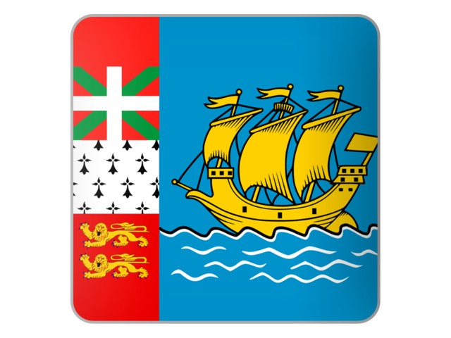Square icon. Download flag icon of Saint Pierre and Miquelon at PNG format