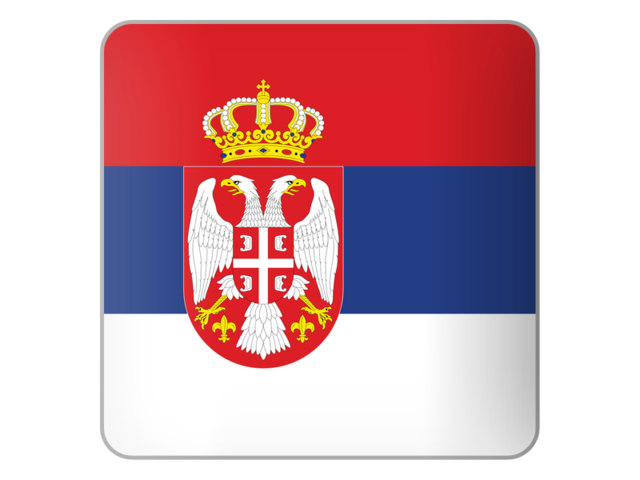 Квадратная иконка. Скачать флаг. Сербия