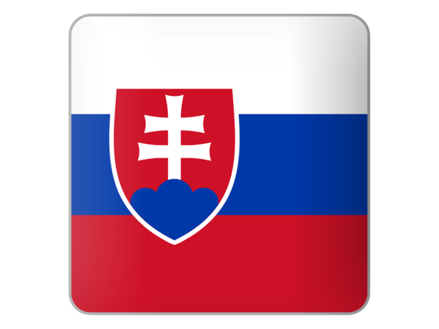 Квадратная иконка. Скачать флаг. Словакия