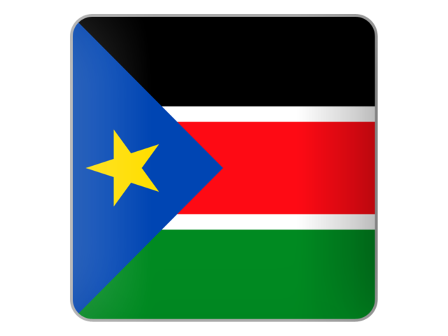 Квадратная иконка. Скачать флаг. Южный Судан