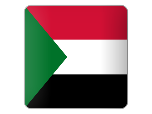 Квадратная иконка. Скачать флаг. Судан