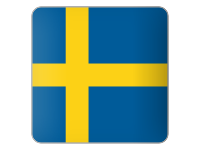 Квадратная иконка. Скачать флаг. Швеция