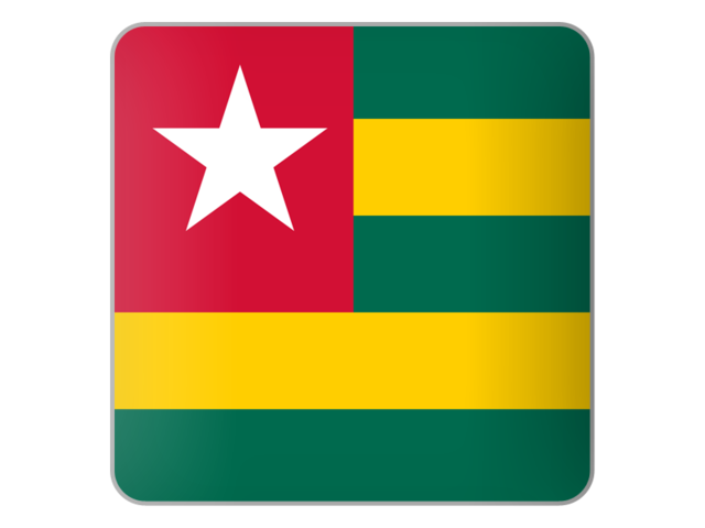 Square icon. Download flag icon of Togo at PNG format
