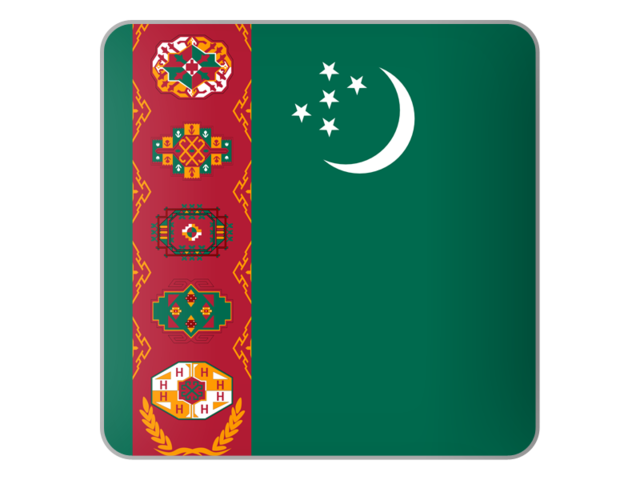 Square icon. Download flag icon of Turkmenistan at PNG format