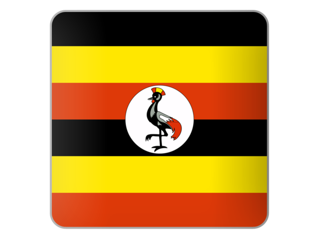 Square icon. Download flag icon of Uganda at PNG format