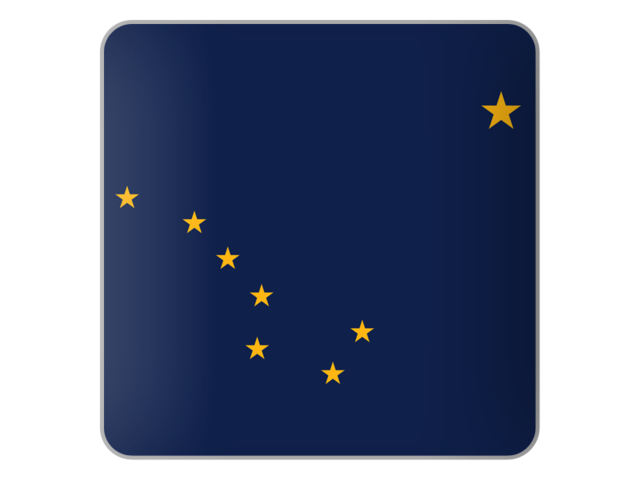 Square icon. Download flag icon of Alaska