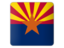 Flag of state of Arizona. Square icon. Download icon