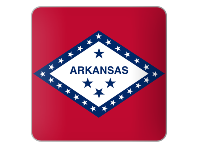 Square icon. Download flag icon of Arkansas