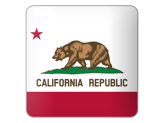 Square icon. Download flag icon of California