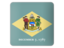 Flag of state of Delaware. Square icon. Download icon