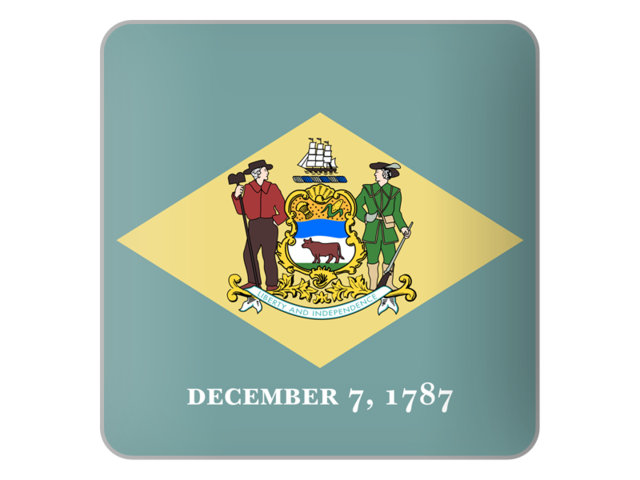 Square icon. Download flag icon of Delaware