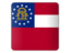 Flag of state of Georgia. Square icon. Download icon