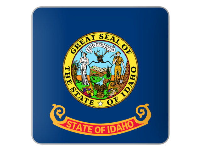 Square icon. Download flag icon of Idaho