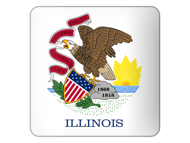 Square icon. Download flag icon of Illinois