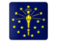 Flag of state of Indiana. Square icon. Download icon