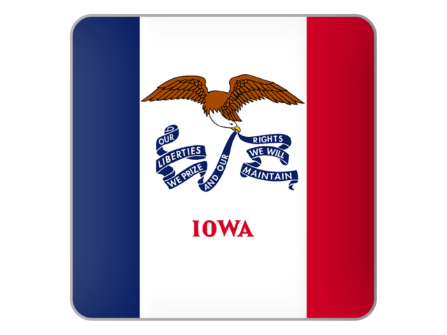 Square icon. Download flag icon of Iowa