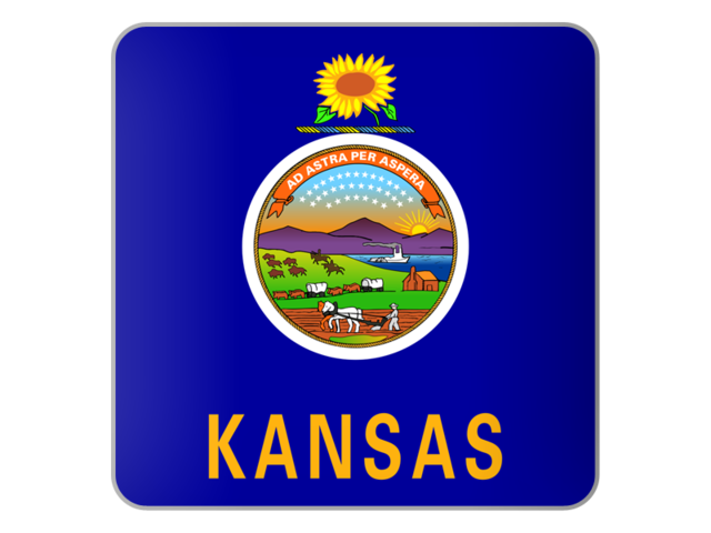 Square icon. Download flag icon of Kansas