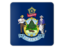 Flag of state of Maine. Square icon. Download icon