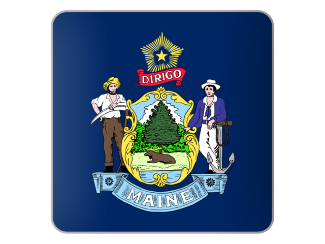 Square icon. Download flag icon of Maine