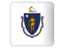 Flag of state of Massachusetts. Square icon. Download icon