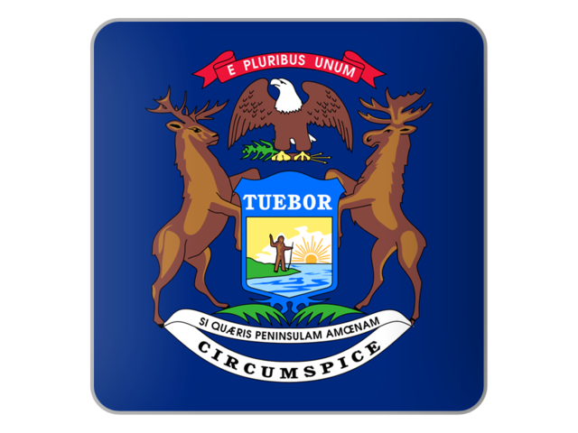 Square icon. Download flag icon of Michigan