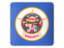 Flag of state of Minnesota. Square icon. Download icon