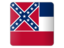 Flag of state of Mississippi. Square icon. Download icon