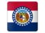 Flag of state of Missouri. Square icon. Download icon