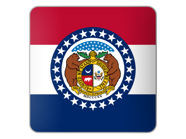 Square icon. Download flag icon of Missouri
