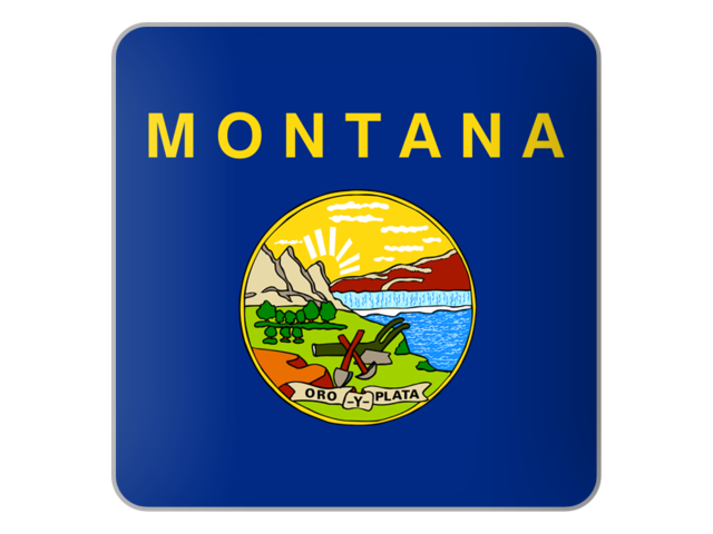 Square icon. Download flag icon of Montana