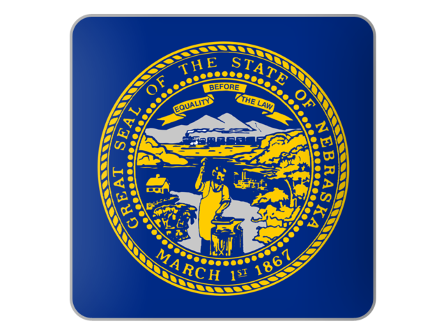Square icon. Download flag icon of Nebraska